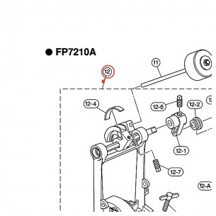 Spring (D2) Assembly for Foot Pedal FP7210A - YAMAHA U0620285