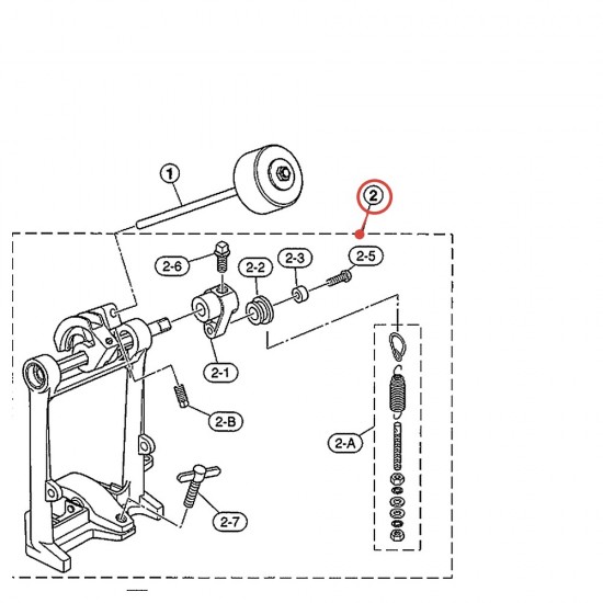 Ressort complet (D3) pour pédale FP6210 / FP6110 - YAMAHA U0620290