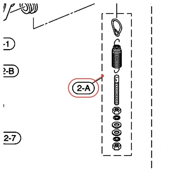 Ressort complet (D2) pour pédale FP6110A - YAMAHA U0620295
