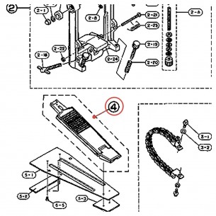 Footboard (B)-3 Assembly for Foot Pedal FP720S - YAMAHA U0620444