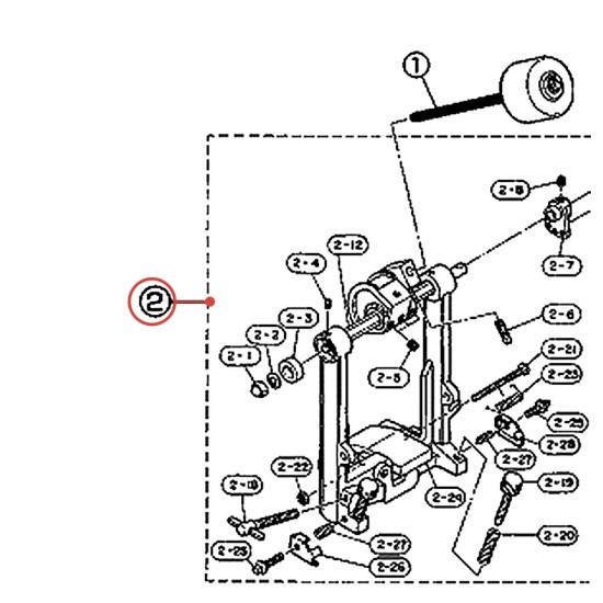 Embase de pédale complète (B) v2 pour pédale FP820 - YAMAHA U0620550