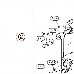 Complete Pedal Base Assembly (B) (3) for Foot Pedal FP810 - YAMAHA U0620560