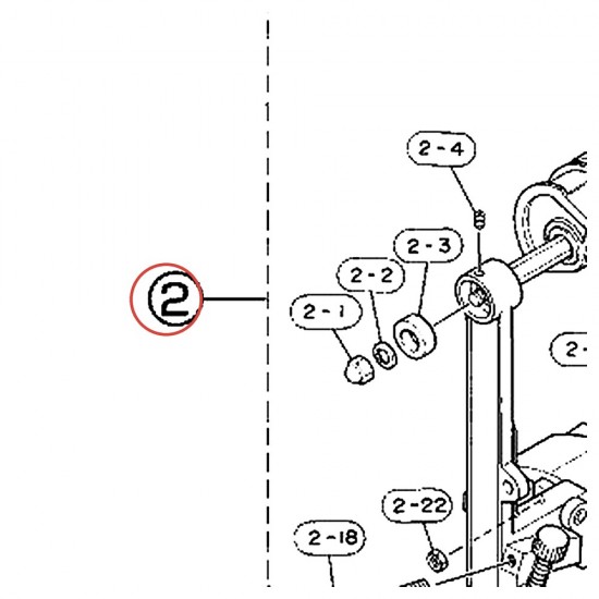 Complete Pedal Base Assembly (B) (3) for Foot Pedal FP810 - YAMAHA U0620560