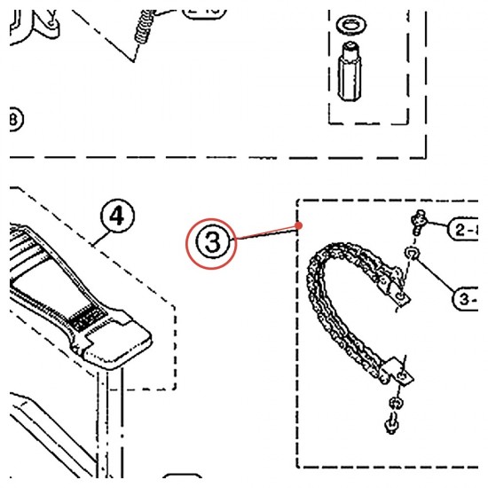 Chain 25-2 x 25LL Assembly for Foot Pedal FP850 / DFP880 - YAMAHA U0620690