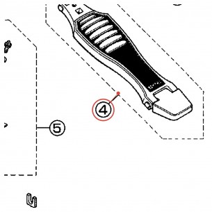 Semelle complète (D) v2 pour pédale FP820 / DFP860 - YAMAHA U0620770