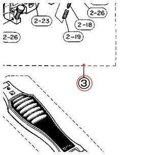 Embase de pédale complète (B) droite v4 pour double pédale DFP860 / DFP865 - YAMAHA U0620861