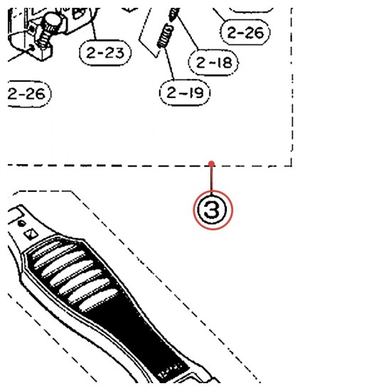 Embase de pédale complète (B) droite v4 pour double pédale DFP860 / DFP865 - YAMAHA U0620861