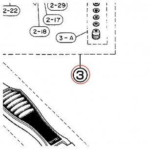 Embase de pédale complète (B) droite v5 pour double pédale DFP860L / DFP865L - YAMAHA U0620881