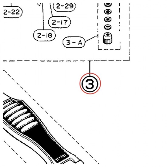 Complete Pedal Base Assembly (B) Right (5) for Double Pedal DFP860L / DFP865L - YAMAHA U0620881