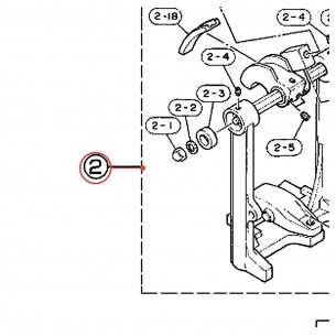 Complete Pedal Base (D) (3) Assembly for Foot Pedal FP-630 - YAMAHA U0620940
