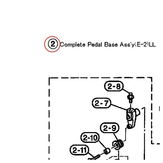 Embase de pédale complète (E) LL pour double pédale gaucher DFP-870L - YAMAHA U0621180