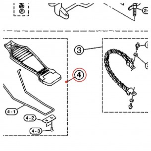 Semelle complète (D) v4-3 pour double pédale DFP700 / DFP700S - YAMAHA U0621410