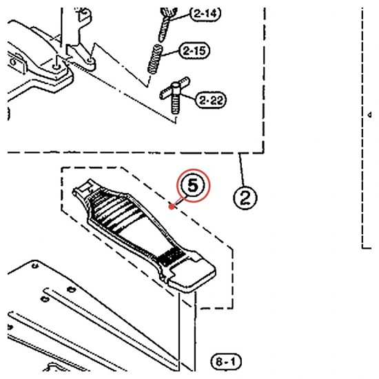 Footboard (D)-4 Assembly (4) for Double Foot Pedal DFP700 - YAMAHA U0621440