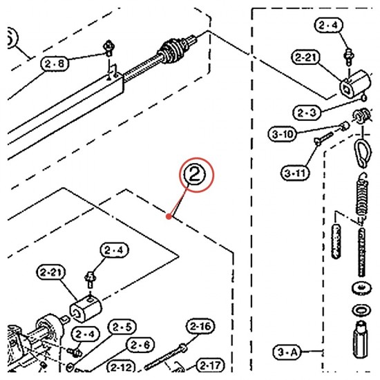 Embase de pédale complète (G) gauche pour double pédale DFP-880 - YAMAHA U0621553