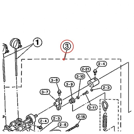 Embase de pédale complète (G-3) pour double pédale gaucher DFP-880L - YAMAHA U0621573
