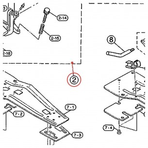 Embase de pédale complète (G) gauche v2 pour double pédale DFP780 - YAMAHA U0621623