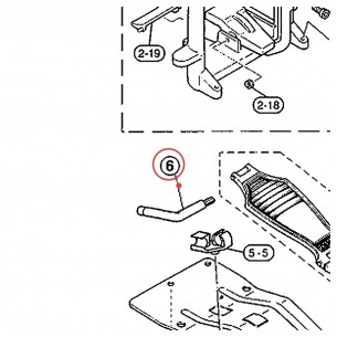 L Drum Key DK40R for Foot Pedal FP850 / DFP880S - YAMAHA U0621640