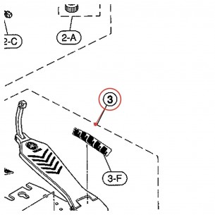 Footboard (E) (3) Assembly for Foot Pedal DFP9410 / FP9410 - YAMAHA U0621670