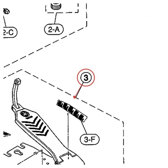 Footboard (E) (3) Assembly for Foot Pedal DFP9410 / FP9410 - YAMAHA U0621670