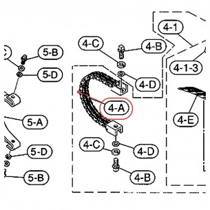 Chaîne double 25-2 x 25LL v2 complète pour pédale DFP9315 / DFP9310 - YAMAHA U0621730