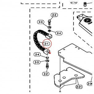 Chaîne double 25-2 x 25LL v3 complète pour pédale FP9500C / DFP9500C - YAMAHA U0621735