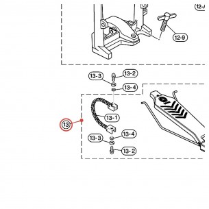 Chaîne 25 x 25LL v2 complète pour pédale FP7210A (CHN) - YAMAHA U0621741