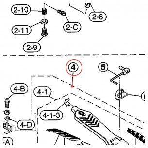 Footboard (E) (3) Assembly (2) for Double Foot Pedal DFP9310 - YAMAHA U0621760