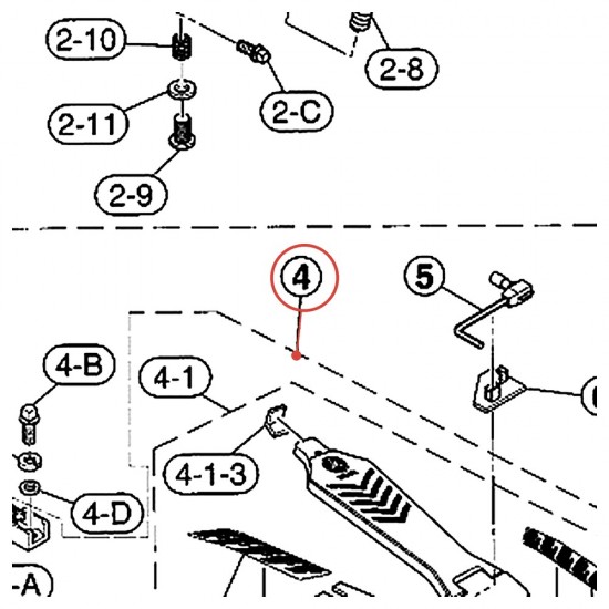 Footboard (E) (3) Assembly (2) for Double Foot Pedal DFP9310 - YAMAHA U0621760