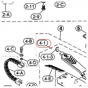 Semelle complète (E) v3-2 pour double pédale DFP9310 / DFP9310L / DFP9310S - YAMAHA U0621763