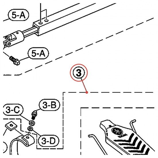 Semelle de pédale grosse caisse (E)3 complète v5 - DFP8110 / FP8110 - YAMAHA U0621845