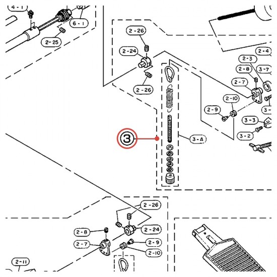 Embase de vis de réglage pour double pédale DFP750 / DFP755 - YAMAHA U0622210