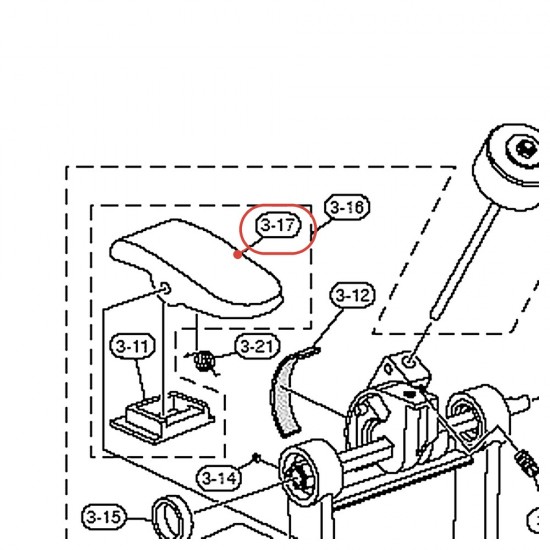 Serrage de cercle (G) pour pédale grosse caisse - FP9500D / DFP9500C - YAMAHA U0622940