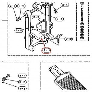 Serrage de cercle pour pédale grosse caisse FP-702D / FP510 - YAMAHA U0623330