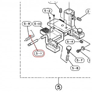 Axe de serrage de cercle pour pédale grosse caisse FP910 / FP-901D - YAMAHA U0623600