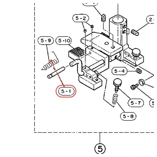 Axe de serrage de cercle pour pédale grosse caisse FP910 / FP-901D - YAMAHA U0623600