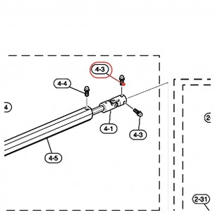 Vis à clé de batterie pour pédale grosse caisse FP-901D / DFP7210 / DFP8110 - YAMAHA U0623720