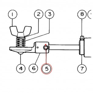 Vis à clé de batterie pour attache de stand cymbale CSAT910 / FP910 - YAMAHA U0623750