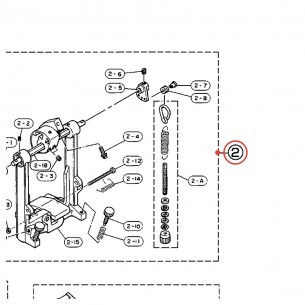 Bass Drum Pedal Spring - DFP750 / DFP755 / DFP850 / DFP860 - YAMAHA U0623760