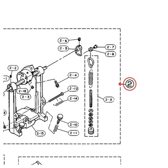 Ressort de pédale grosse caisse - DFP750 / DFP755 / DFP850 / DFP860 - YAMAHA U0623760