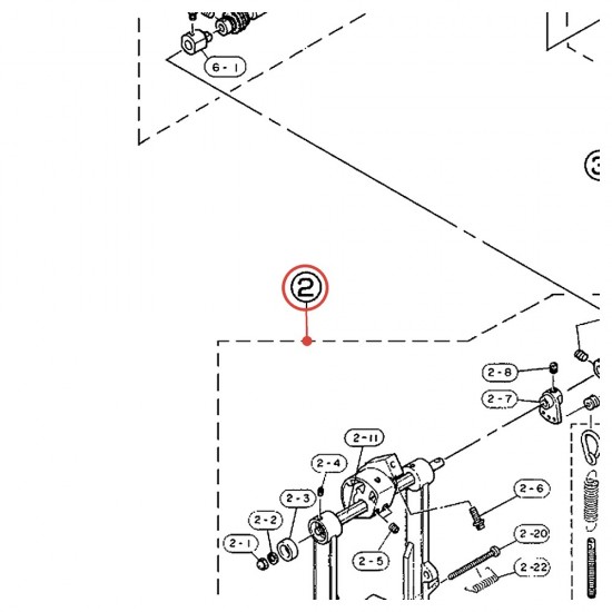 Rocker Shaft (B-2) - FP720 / DFP755 Pedal - YAMAHA U0623790