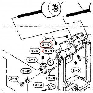 Axe de basculeur séparé (2) pour double pédale DFP865 / DFP750 / DFP860 - YAMAHA U0623810