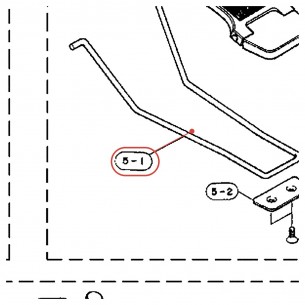 Bass Drum Pedal Footboard Linkage (D) - FP810 / FP735 / DFP850 - YAMAHA U0623930