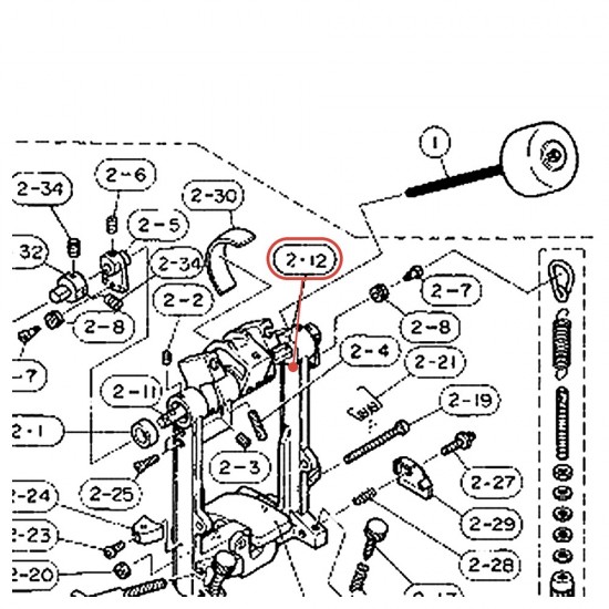 Double Pedal Separate Rocker Shaft (3) - DFP865 / DFP860 / DFP850 - YAMAHA U0623950