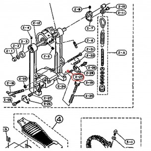 Base Plate Spring - FP820 Pedal / WHS850 Hi-Hat Stand - YAMAHA U0624000