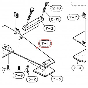 Double Pedal Base Plate (4) - DFP860 / DFP860L / DFP865 - YAMAHA U0624100