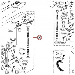 Crochet de plaque de base (2) droit pour double pédale DFP860 / DFP865 - YAMAHA U0624140
