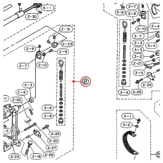 Crochet de plaque de base (2) droit pour double pédale DFP860 / DFP865 - YAMAHA U0624140