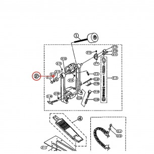 Vis de came de ressort pour pédale grosse caisse FP720S - YAMAHA U0624200