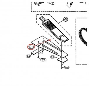 Plaque de base (4) de pédale grosse caisse FP720S - YAMAHA U0624210
