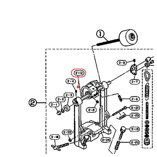 Axe de basculeur (E-4) pour pédale grosse caisse FP720S - YAMAHA U0624220